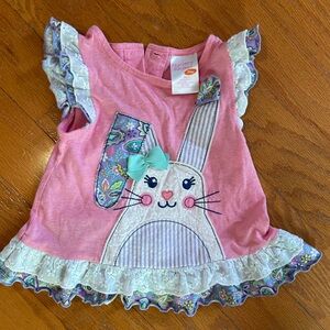 12m baby girl bunny top